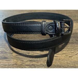 Gorgio Armani Men's Black Belt Size 42 Italy Design 125cm PD7113